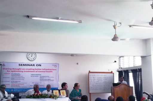 Prof. Jotirmoy Roy spoke at the event on the patients' mental health care in Rangpur