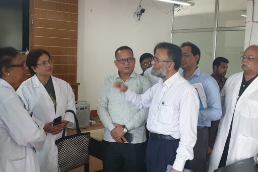 Prof. Dr. Masum Habib visited and discussed about the efficient use of the learning centre in any medical college.